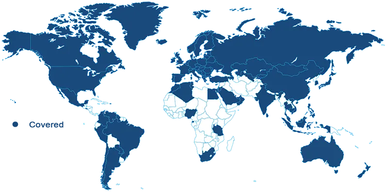 Worldwide 4G coverage